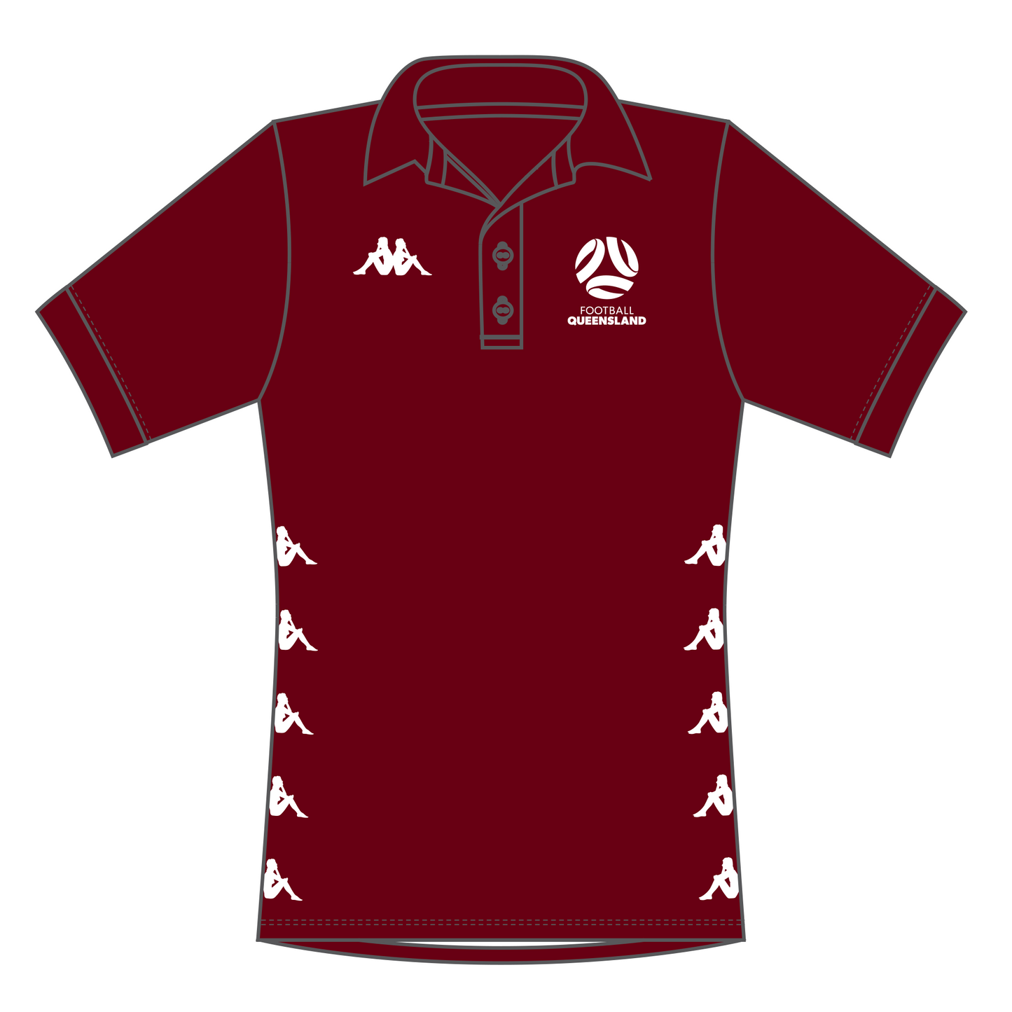 Kappa Banda Polo Shirt Maroon (Emerging Matildas)